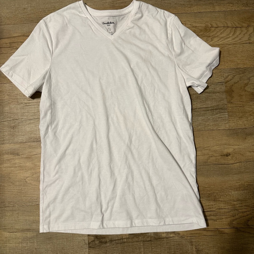 Goodfellow & Co White Short Sleeve V-Neck Tee